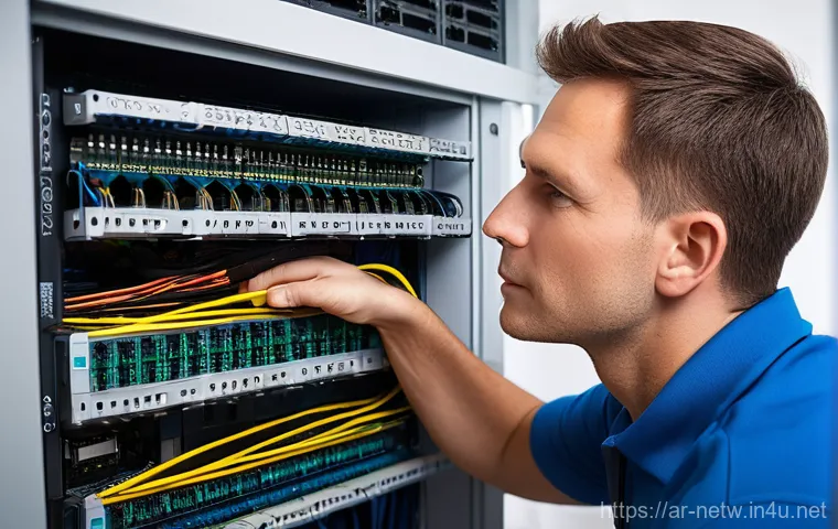 네트워크 실무에서 발생한 데이터 전송 문제 해결 사례 - "A bright, modern indoor shot of a millennial woman, dressed in smart casual attire, standing in a c...