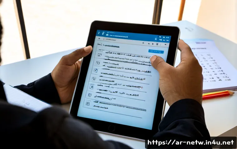 네트워크 필기 시험에서 자주 실수하는 부분 - Photorealistic close-up of an Arab university student at a clean desk reviewing a network certificat...