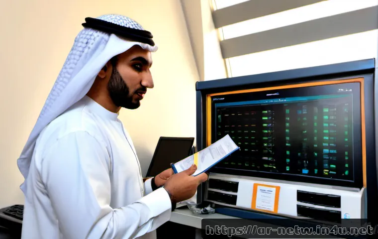 네트워크 자격증과 실무 경험의 상호 보완성 - Photorealistic modern network operations workspace in a Gulf Arab city, a confident Arab IT professi...